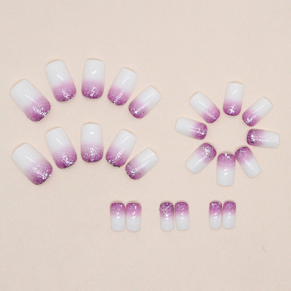 12 Sizes-24 Pcs Press On Nails W1046