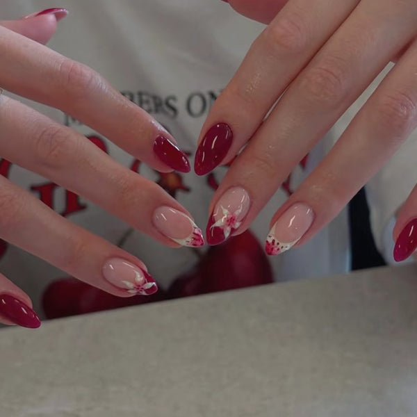 12 Sizes-24 Pcs Press On Nails JL0666