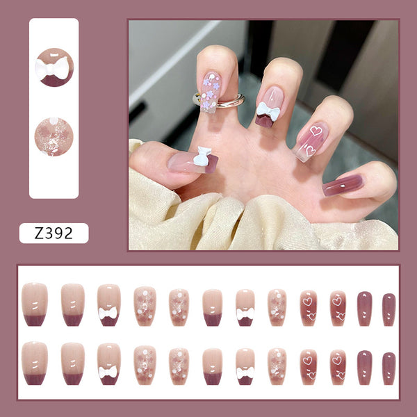 12 Sizes-24 Pcs Press On Nails Z362