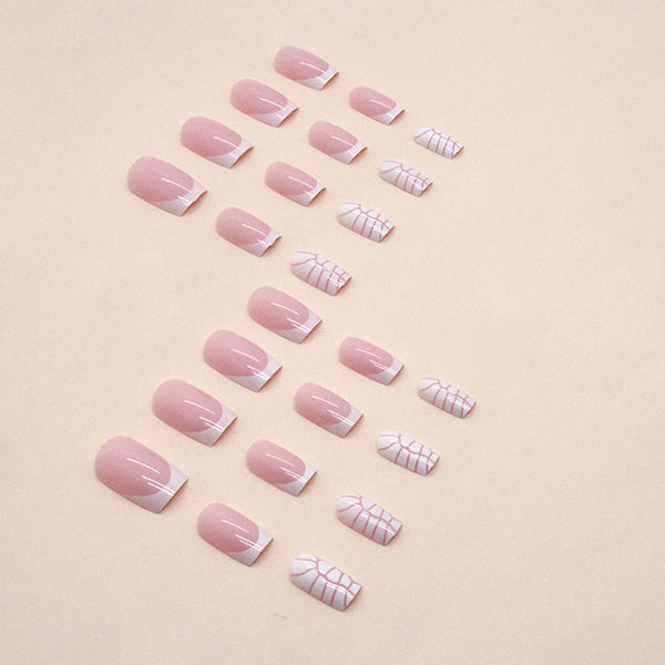 12 Sizes-24 Pcs Press On Nails W1182