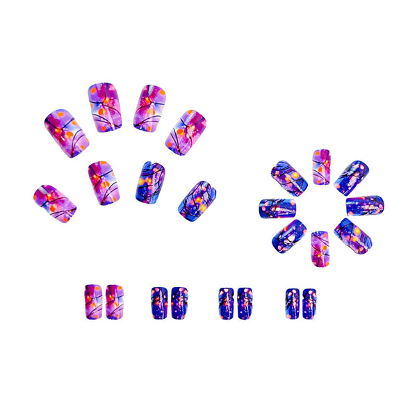 12 Sizes-24 Pcs Press On Nails Y401-1