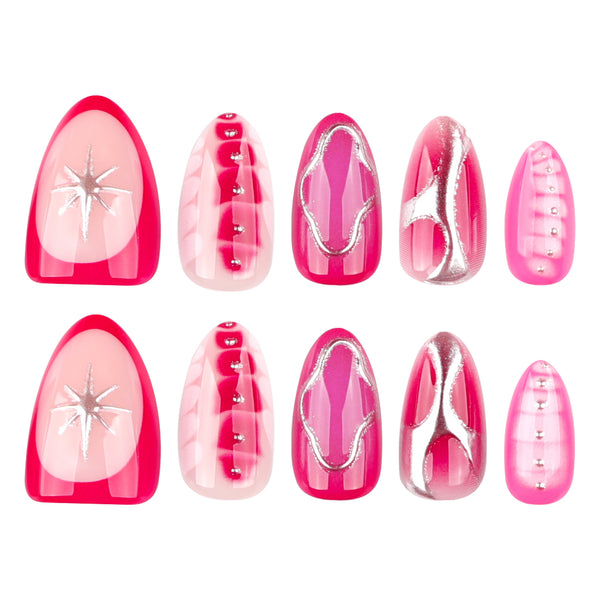 12 Sizes-24 Pcs Press On Nails JP4036