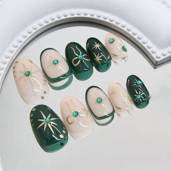 12 Sizes-24 Pcs Press On Nails Z1030