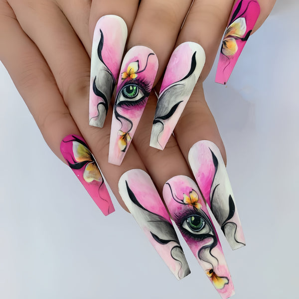 12 Sizes-24 Pcs Press On Nails Y258