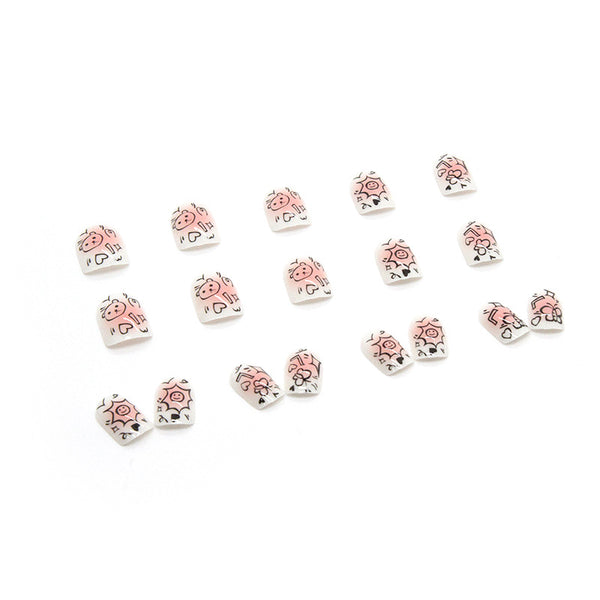 12 Sizes-24 Pcs Press On Nails R639