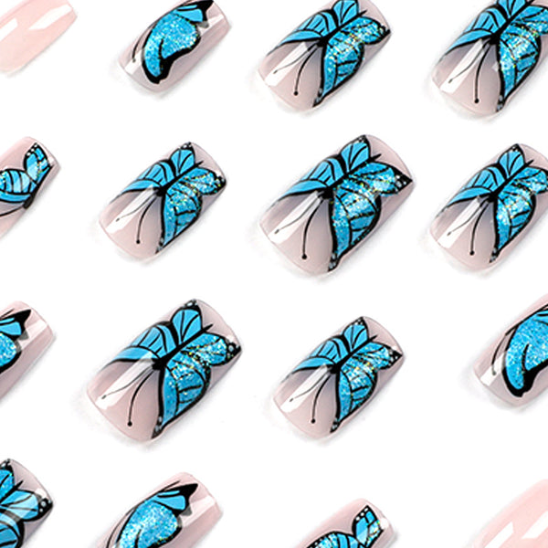 12 Sizes-24 Pcs Press On Nails JP1141