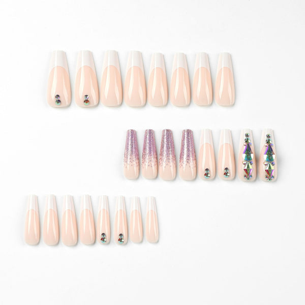 12 Sizes-24 Pcs Press On Nails JP2520