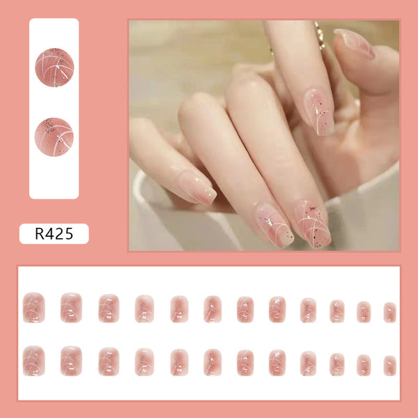 12 Sizes-24 Pcs Press On Nails R402