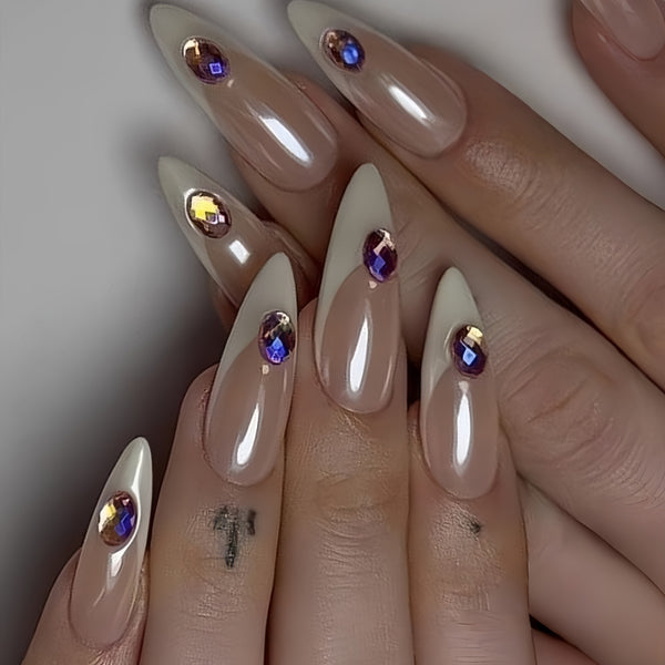 12 Sizes-24 Pcs Press On Nails Y1438