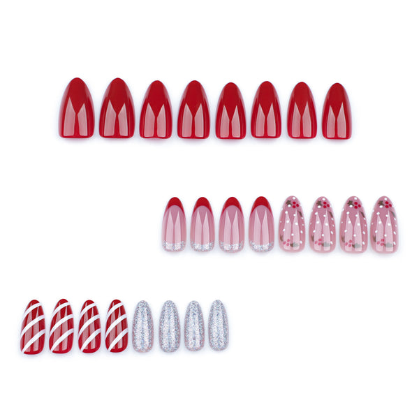 12 Sizes-24 Pcs Press On Nails JP3454