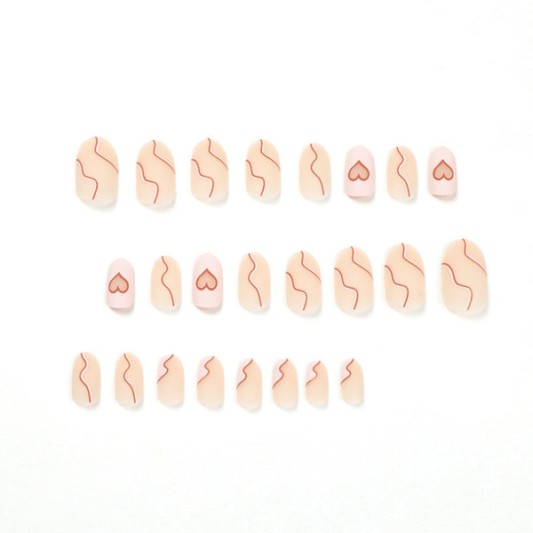 12 Sizes-24 Pcs Press On Nails JP1883