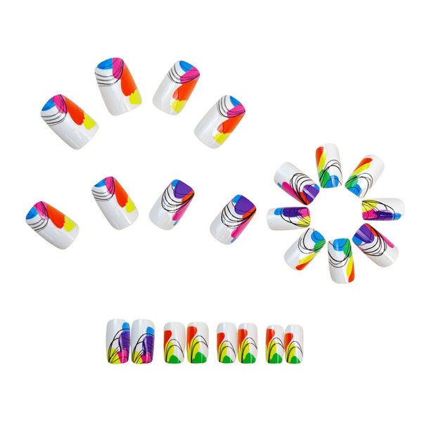 12 Sizes-24 Pcs Press On Nails Y1863