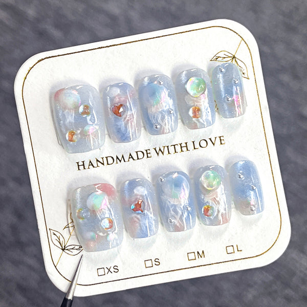 12 Sizes-24 Pcs Press On Nails nail-accessory