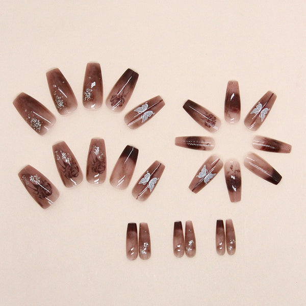 12 Sizes-24 Pcs Press On Nails R777