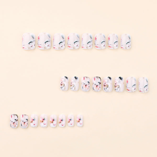12 Sizes-24 Pcs Press On Nails JP3489