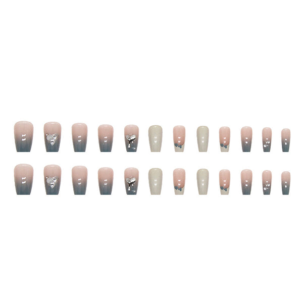 12 Sizes-24 Pcs Press On Nails Z615