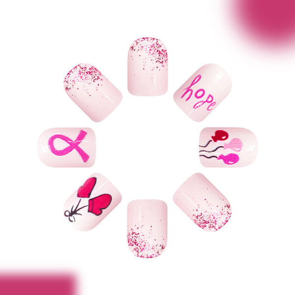 12 Sizes-24 Pcs Press On Nails C1217