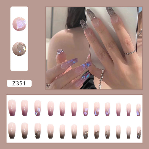 12 Sizes-24 Pcs Press On Nails Z321