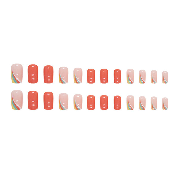 12 Sizes-24 Pcs Press On Nails W1218