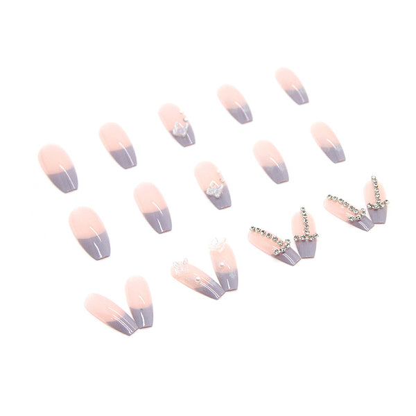 12 Sizes-24 Pcs Press On Nails Z405