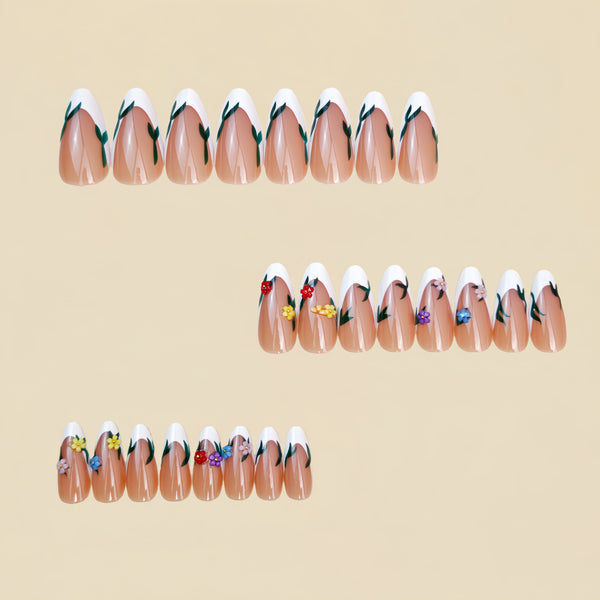 12 Sizes-24 Pcs Press On Nails Y1477