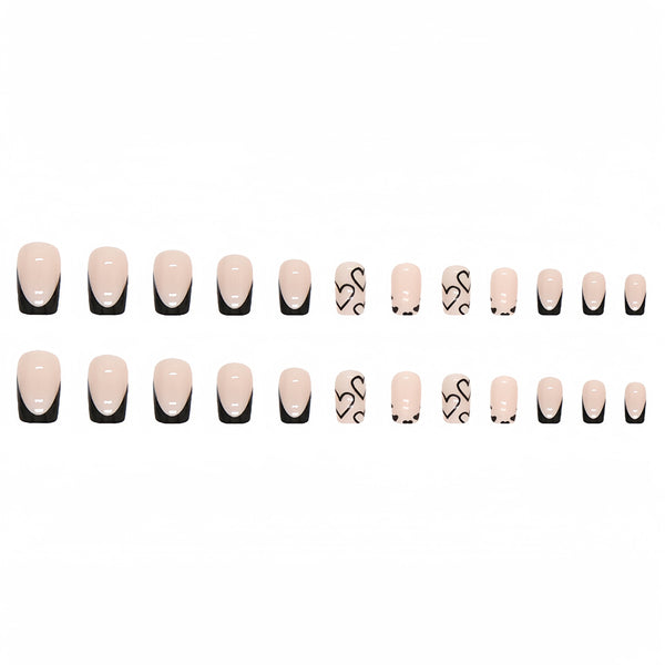 12 Sizes-24 Pcs Press On Nails Y024