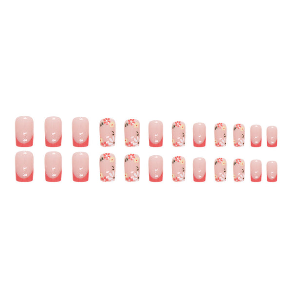 12 Sizes-24 Pcs Press On Nails W751