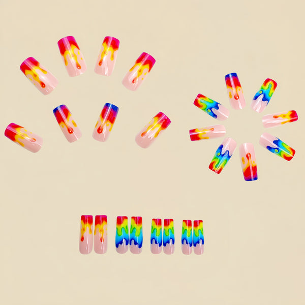 12 Sizes-24 Pcs Press On Nails Y1012