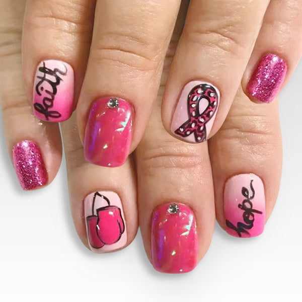 12 Sizes-24 Pcs Press On Nails C1331