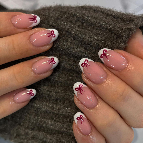 12 Sizes-24 Pcs Press On Nails JP3637