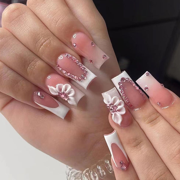 12 Sizes-24 Pcs Press On Nails Z645