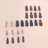 12 Sizes-24 Pcs Press On Nails W1809
