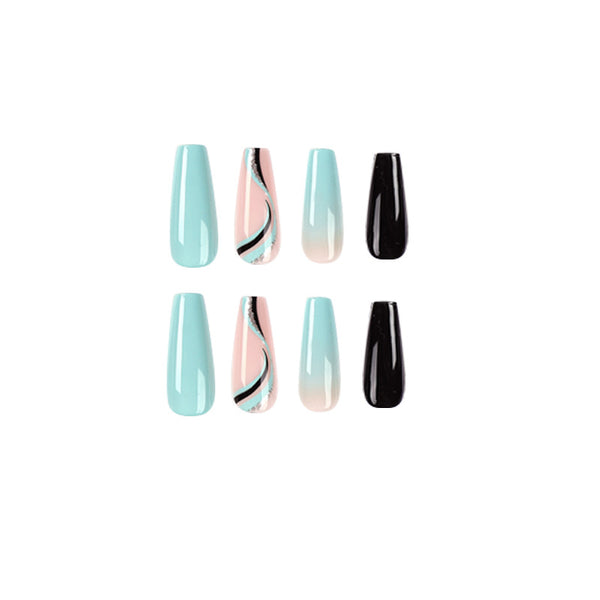 12 Sizes-24 Pcs Press On Nails JP2013