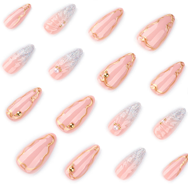 12 Sizes-24 Pcs Press On Nails JP3876