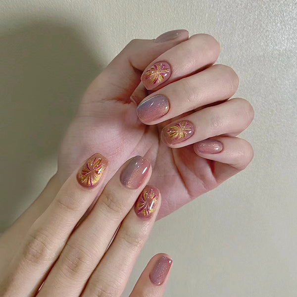 12 Sizes-24 Pcs Press On Nails MY010