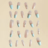 12 Sizes-24 Pcs Press On Nails D010