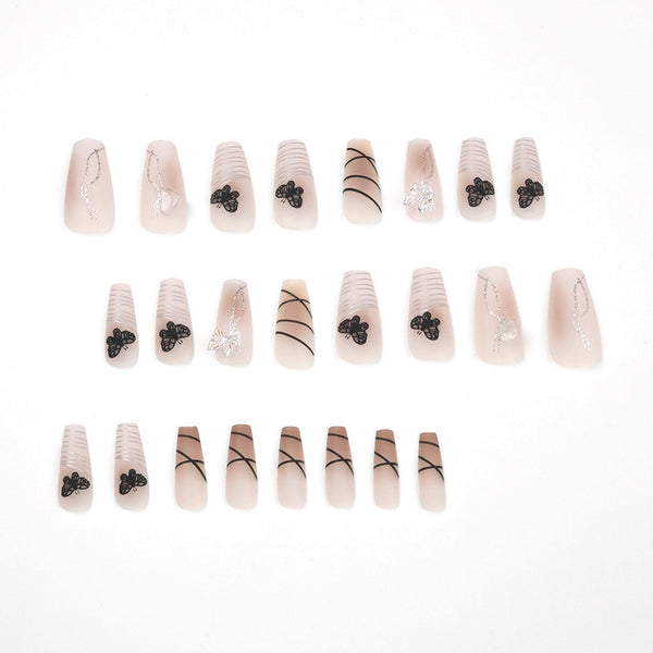 12 Sizes-24 Pcs Press On Nails JP1534