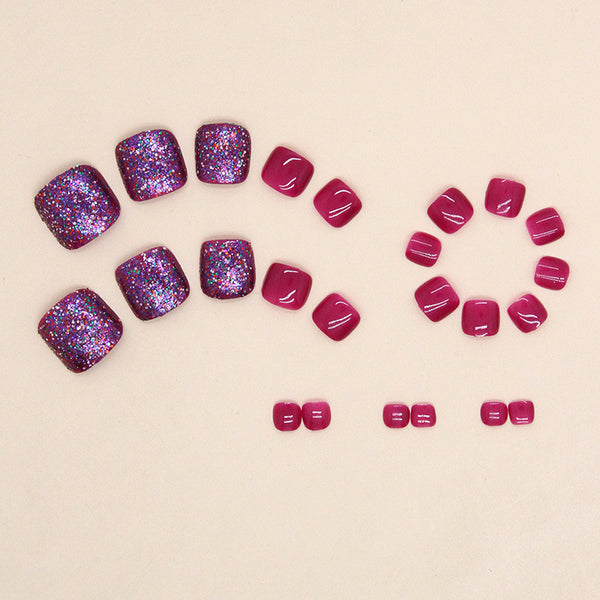 12 Sizes-24 Pcs Press On Nails F115