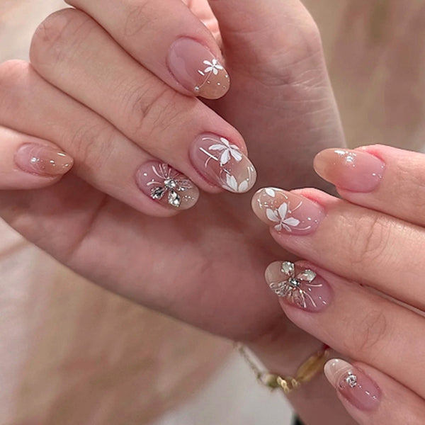 12 Sizes-24 Pcs Press On Nails JL0678