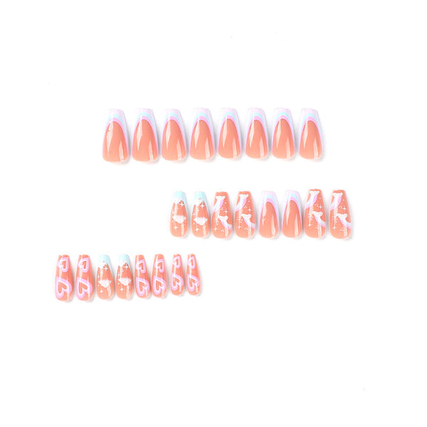 12 Sizes-24 Pcs Press On Nails JP2496
