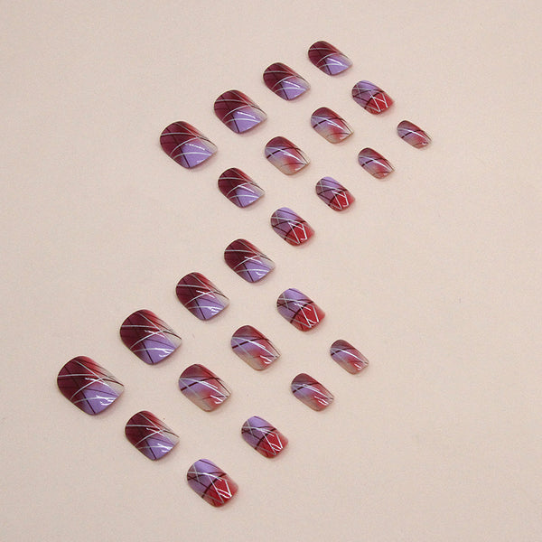 12 Sizes-24 Pcs Press On Nails W1312