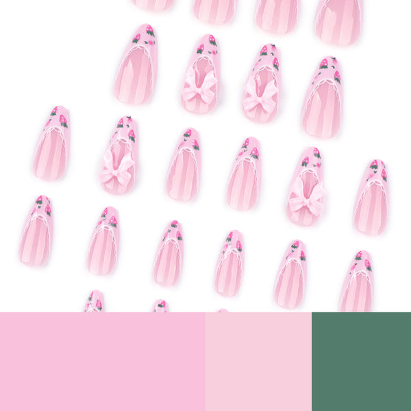 12 Sizes-24 Pcs Press On Nails JP3858