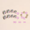 12 Sizes-24 Pcs Press On Nails F087