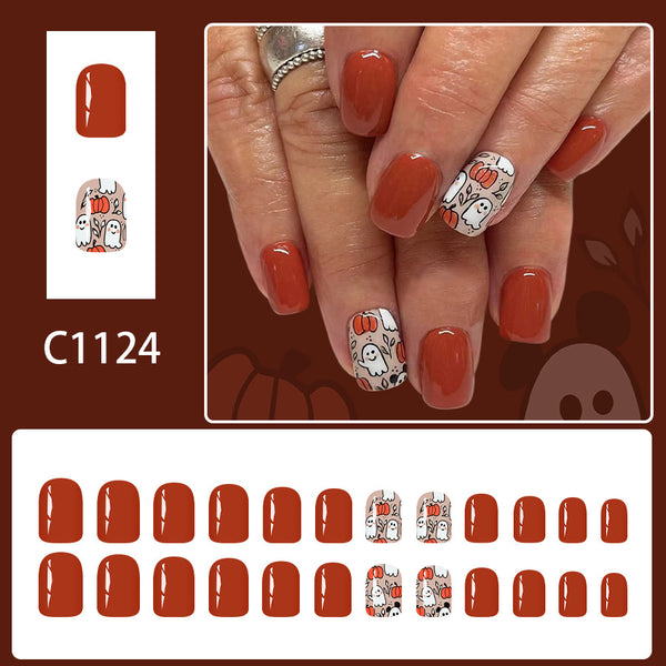 12 Sizes-24 Pcs Press On Nails C1124