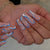 Blue Glossy Long Press on Nails