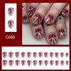 12 Sizes-24 Pcs Press On Nails C660