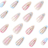 12 Sizes-24 Pcs Press On Nails JP3918
