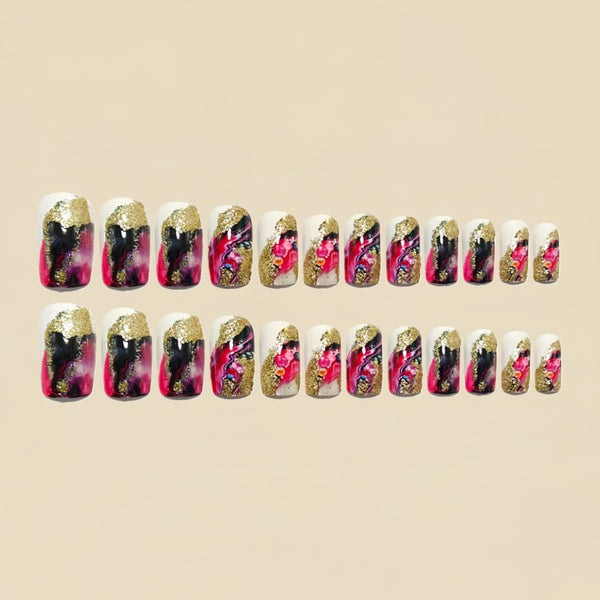 12 Sizes-24 Pcs Press On Nails Y1804