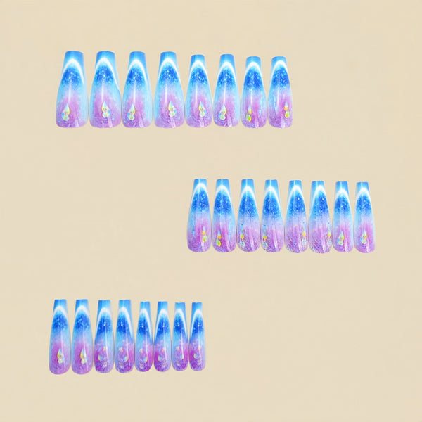 12 Sizes-24 Pcs Press On Nails Y950