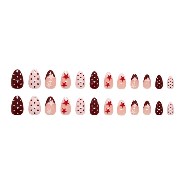 12 Sizes-24 Pcs Press On Nails W2133